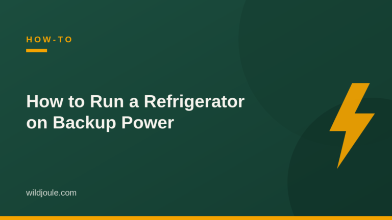 How to run a refrigerator on backup power featured graphic